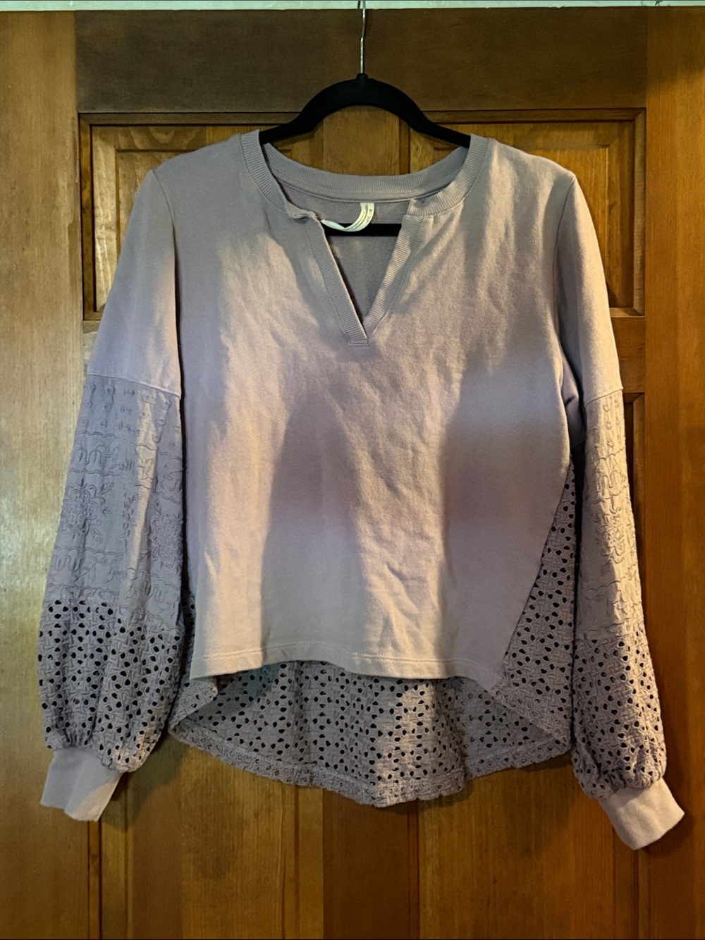 Eyelet Sweatshirt by Anthropologie